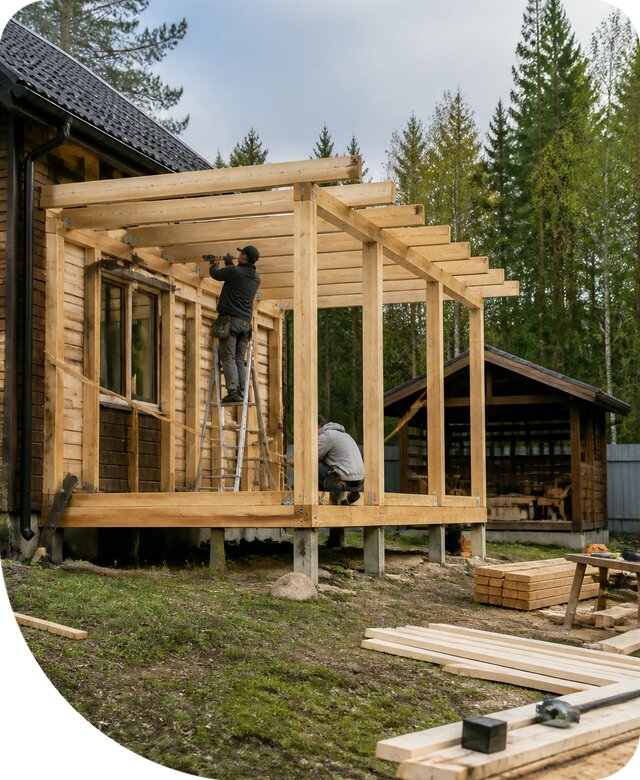 Строительство пристроек и построек на участке в Ноябрьске